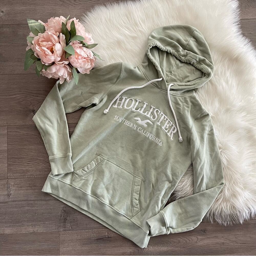 Hollister Sage‎ Green Pullover Hoodie Sweatshirt S
